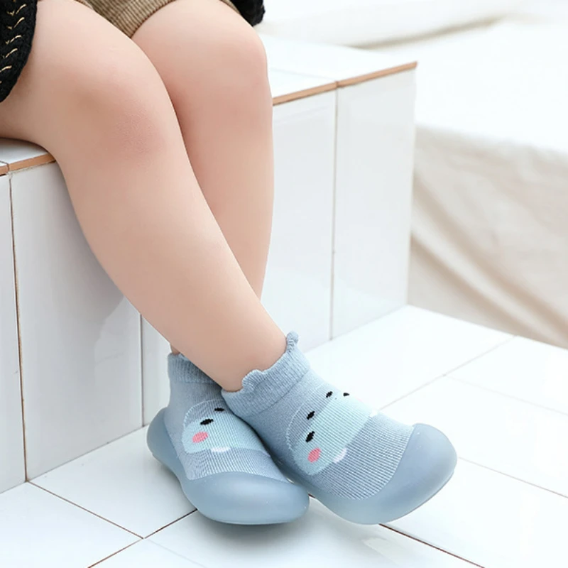 Baby Floor Shoes Children Sock Shoes Non-slip Floor Socks Kids Boy Girl Soft Rubber Sole Shoes Toddler Sock Shoes Infant Booties 6