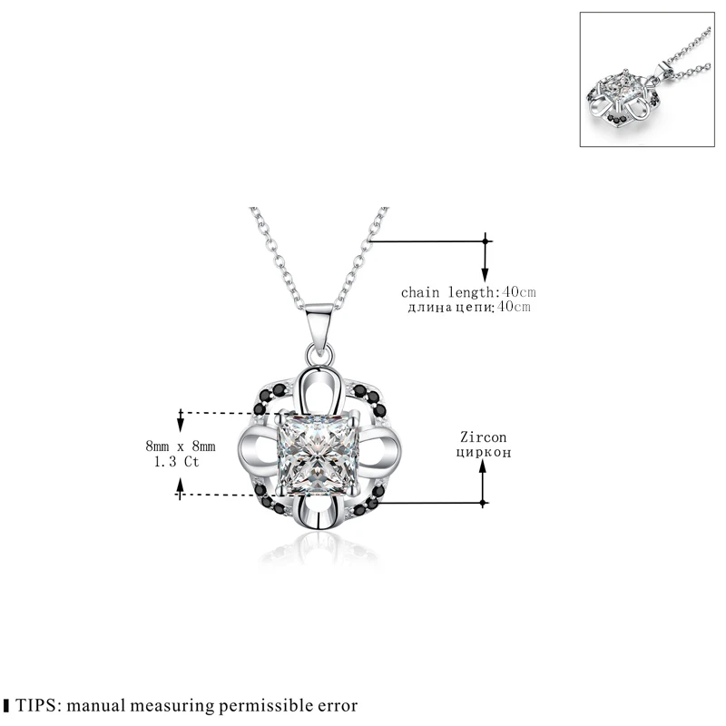 [BLACK AWN] Silver Color Jewelry Necklace for Women Female Bijoux Fashion Jewelry Gift P012