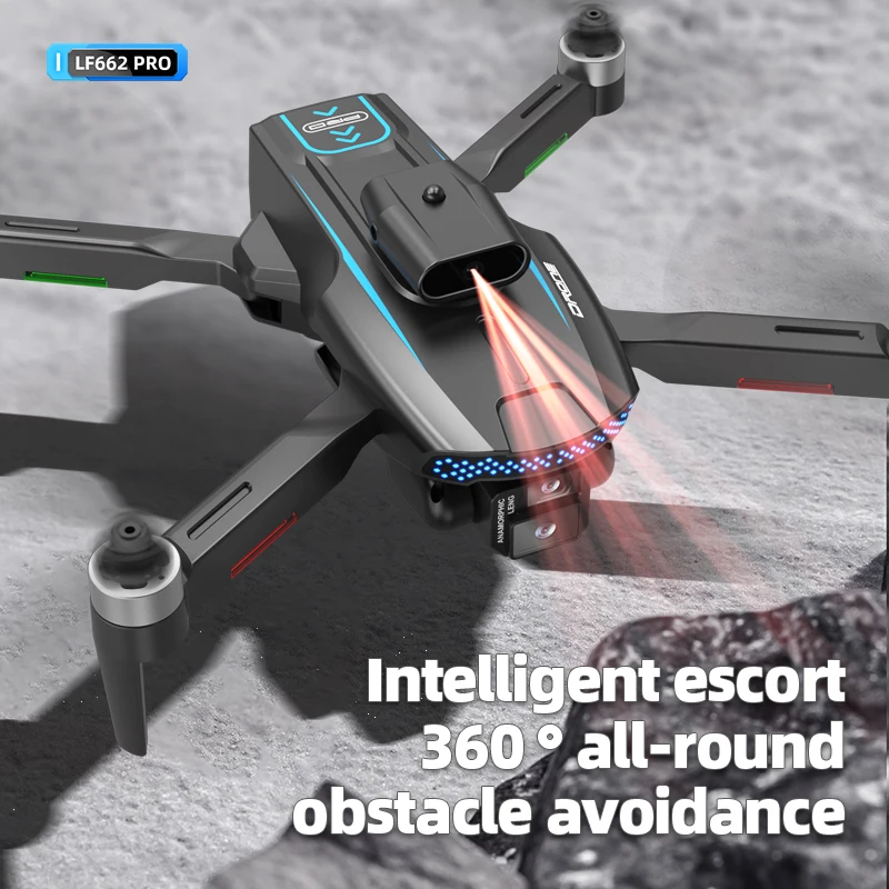 리모컨 4K 드론 HD 카메라 RC 쿼드콥터 FPV 접이식 브러시리스 모터 장난감, 남아용 장애물 회피 드론 선물