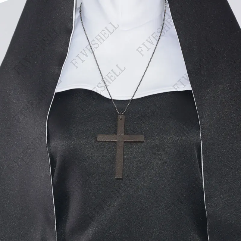 Medieval The Nun Cosplay Costume Halloween Costume for Women The Conjuring Cosplay Long Dress Adult Horror Ghost