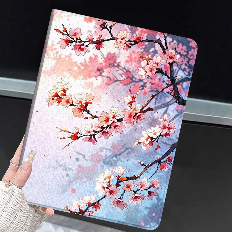 Pink Cherry Blossom Lake View Soft Tablet Case