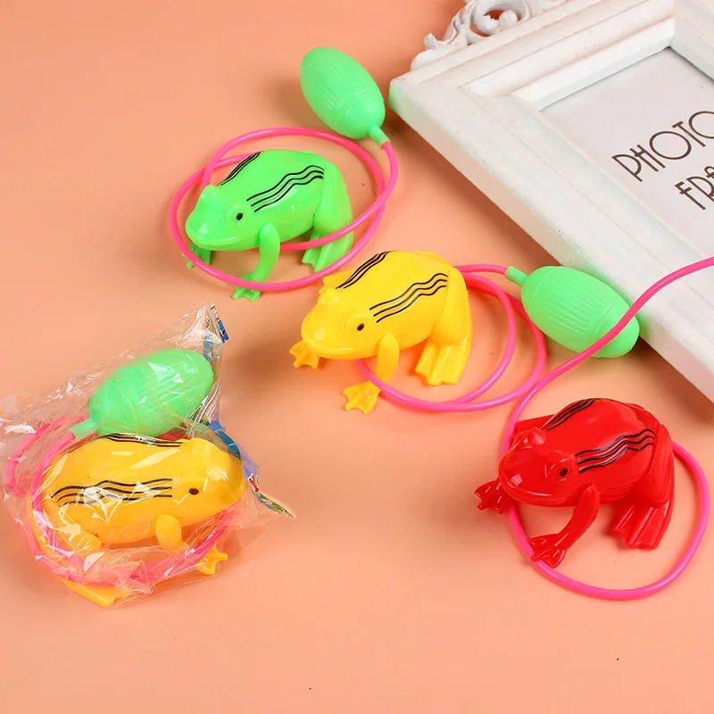 Nostalgic Air Pressure Jumping Frog Toys Children's Horse Wire-Controlled Airbag Blow Molding Will Jump Frog Animal Toy