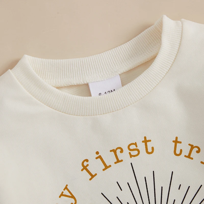ma&baby 6-18M Newborn Infant Baby Boy Girl T-shirt 1st Birthday Clothing Letter Sun Pattern Long Sleeve Fall Spring Tops