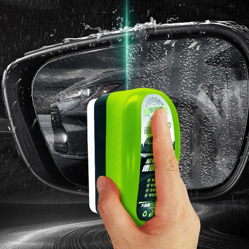 Car Glass Oil Film Remover Automotive Glass Sponge Cleaning Brush 150ml Front Inner Windshield Glass Hydrophobic Car Cleaning 4