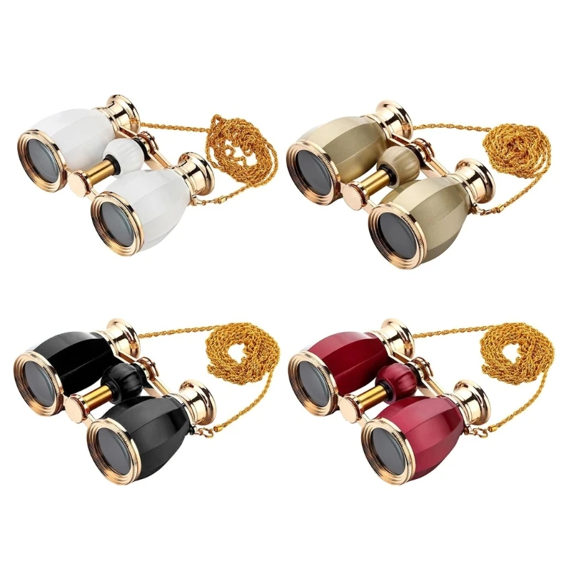 

Portable Mini Binoculars 4X30 Glasses Binoculars with Chain Perfect for Theater and Music Lovers Live Performances