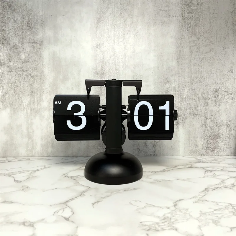 Vintage Flip Page Clock Automatic Page Turning Quartz Time Clocks Decor for Home Bedroom Office Desktop Decoration digital clock weather clock lcd digital clock digital desk clock digital table clock mini desk clock mini weather clock flipping clock retro desk clock retro telephone alarm clock