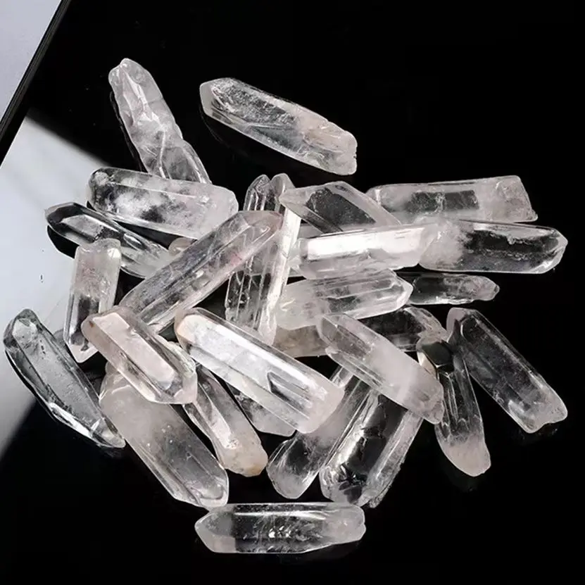 100% Natural Clear Healing Quartz Crystal White Crystal Wand Energy Stone Collectables DIY Home Decor