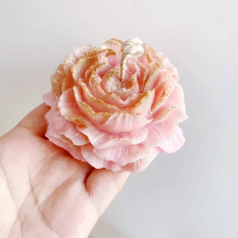 Low Temperature Candles Luminous Quicksand Camellia Rose Candle40Coconut Wax Soy Wax Good Tear and Pull Sexy Candle