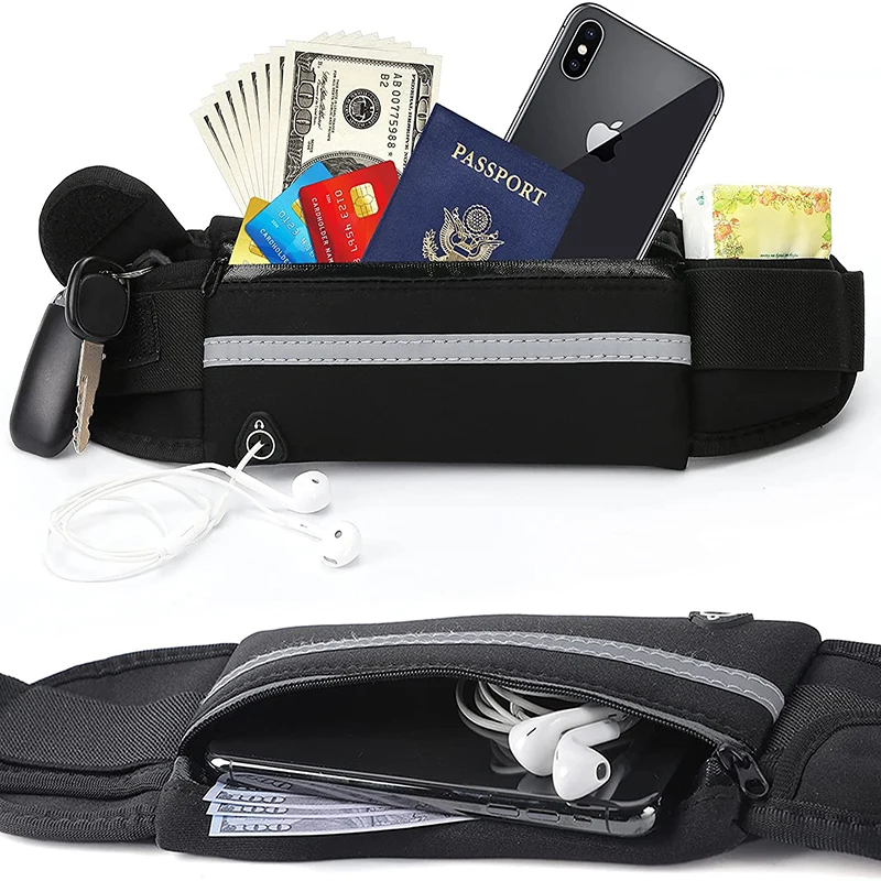 Professional Running Waist Bag Sports Belt Pouch Mobile Phone Case Men Women Hidden Holder Gym SportsBag Workout Belt Waist Pack running waist bag