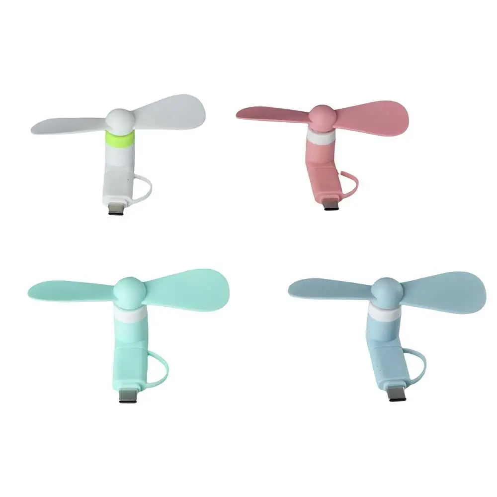 2in1 Type C USB Fan Cooling Cooler For Android Portable Usb Fan Micro USB Mini For Mobile Phone