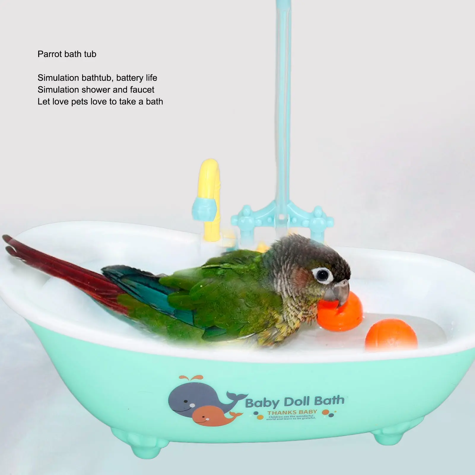 Vogel Papegaaien Badkuip Multifunctionele Circulerende Water Papegaaien Automatische Badkuip Schattig Geurloos voor Vogel Douche Accessoires Veilige & Duurzame Constructie - product feature
