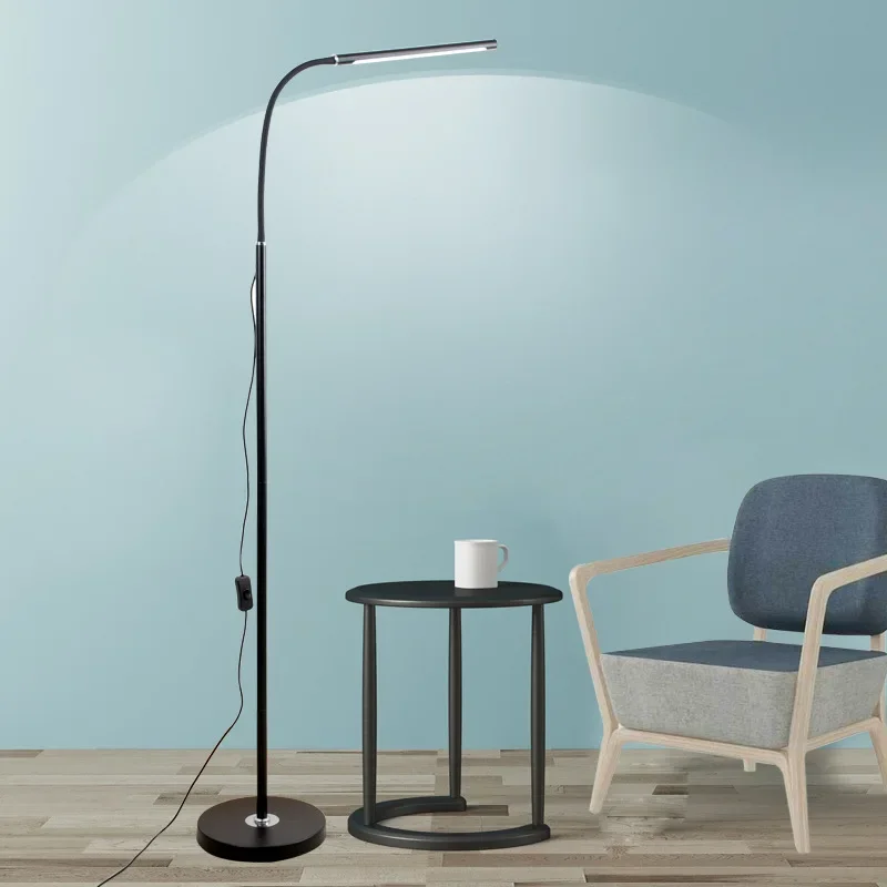 

Modern LED Floor Lamp Stepless Dimming Indoor Lighting Stand Adjustable Gooseneck Reading Light Standing Lamps Living Room