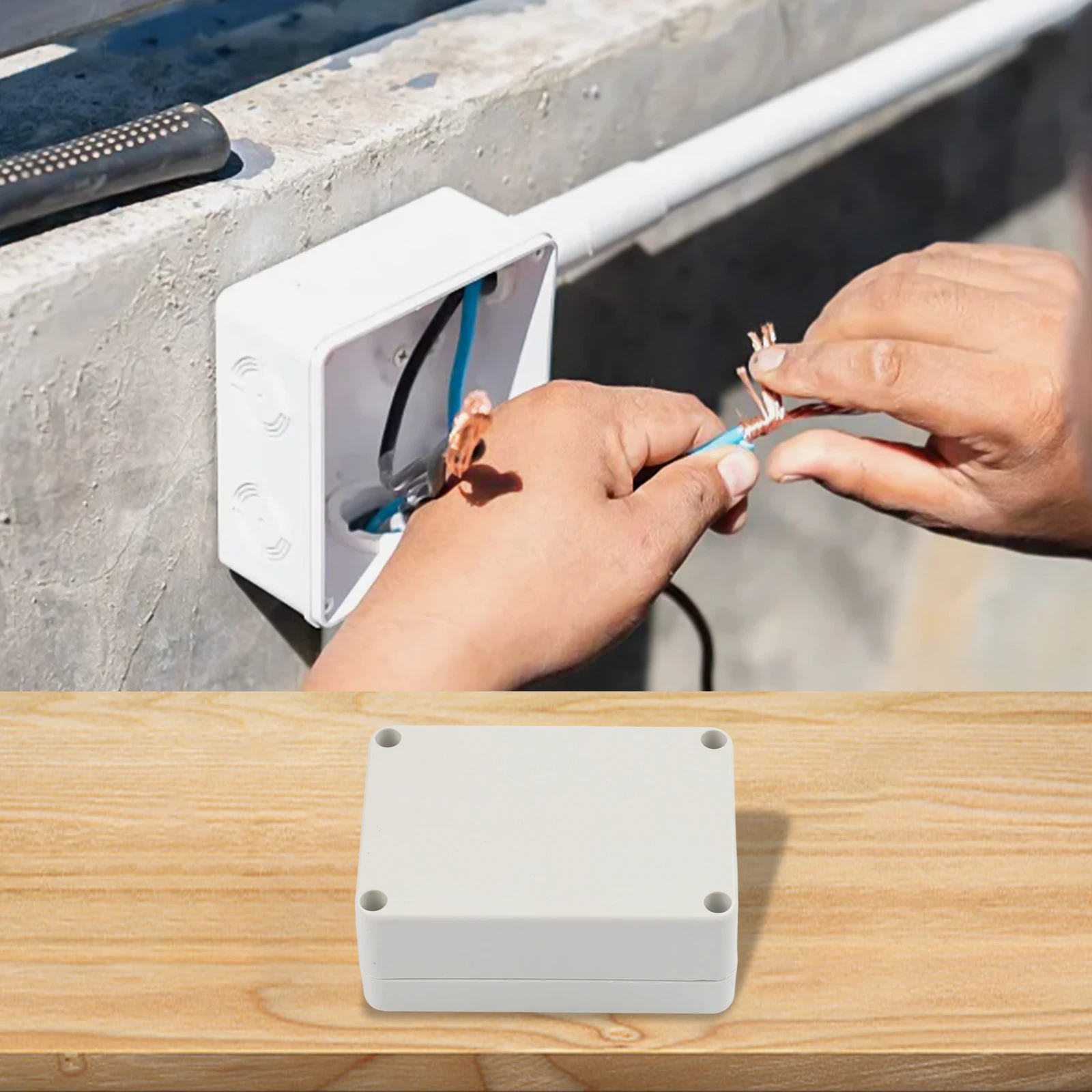 ABS Kunststoff Elektronik Projekt Box Lagerung Fall Wasserdichte Anschlussdose Mit Schrauben Instrument Lagerung Junction Control Box – Detail 3