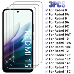 3 - Pack Premium Full Tempered Glass Screen Protectors - 3PCS Glass (For Redmi 15 EU)