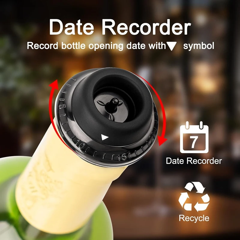 Electric Wine Saver Pump With Wine Stoppers Vacuum Wine Preserver Keep Fresh For Up To 10Days USB Rechargeable wine saver pump