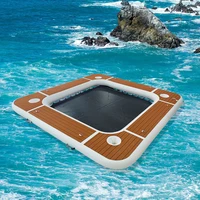 Stock 8FT-2.5m Inflatable Water Hammock Floating Dock Inflatable Raft For Family & Friends, Float Ring for Party Multiple People 1