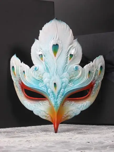 

Китайская маска для половины лица для девочек, косметика, аксессуары Hanfu, сцена