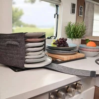 Kitchen Storage Bag Glass Cup Rack Cooking Plate Soup Spoon Case Dish Fabric Holder Travel Kitchen Accessories Shelf Organizer 2