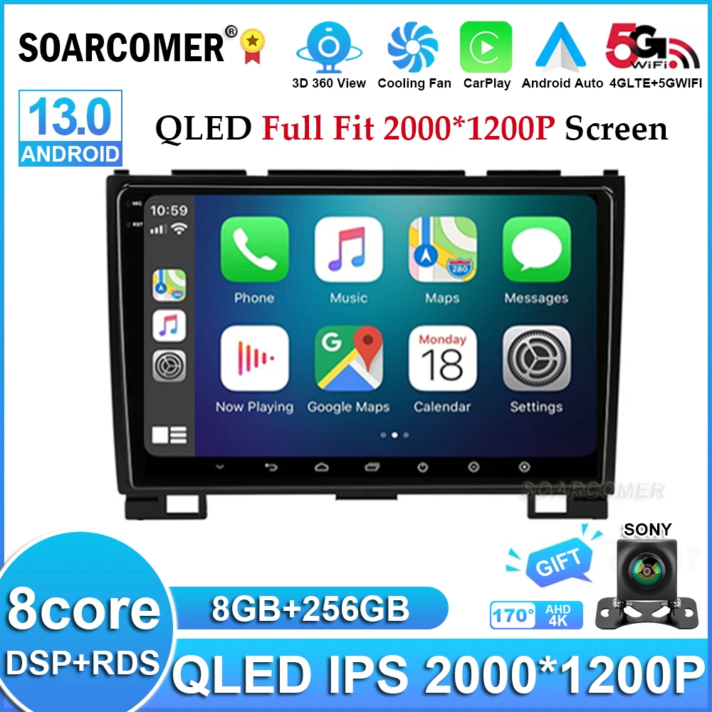

Автомобильный радиоприемник Carplay на Android 13 для Great Wall Haval Hover H5 H3 2011-2016, мультимедийный плеер с GPS-навигацией, автомобильный стерео 4G WIFI BT