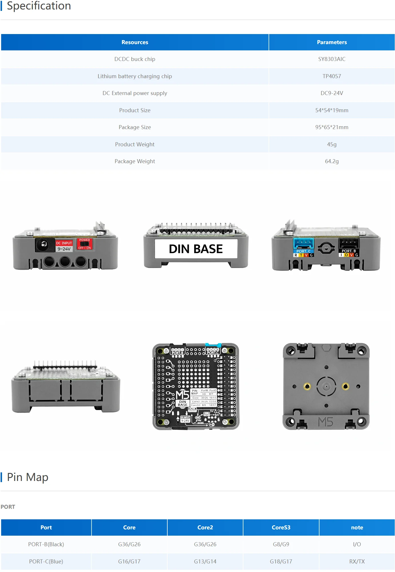 Official Din Base with 500mAh Battery