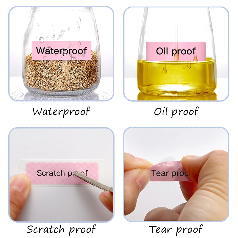 3Rolls Niimbot D11 D110 D101 Mini Thermal Label Printer Paper Waterproof Anti-Oil Printing Cartoon Label Tape Sticker