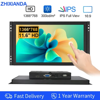 ZHIXIANDA 11.6 pollici HD 1366*768 Attrezzature industriali CNC KIOSK Utilizzare il monitor touch screen VGA HDMI Display touchscreen del computer 1