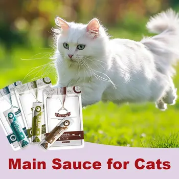 Cat Strips 13gX8PCS Wet Food Pet Cat Snacks Cod Tuna Beef Pet Food Cats Supplement Protein DHA Cat Sauce Make Hair Beautiful 3