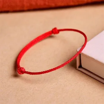 Handmade Red Lucky Knot Bracelet Rope Lucky Bangle Women Lovers' DIY Best Friends Lucky Bracelet Size Adjust Drop Shipping 1