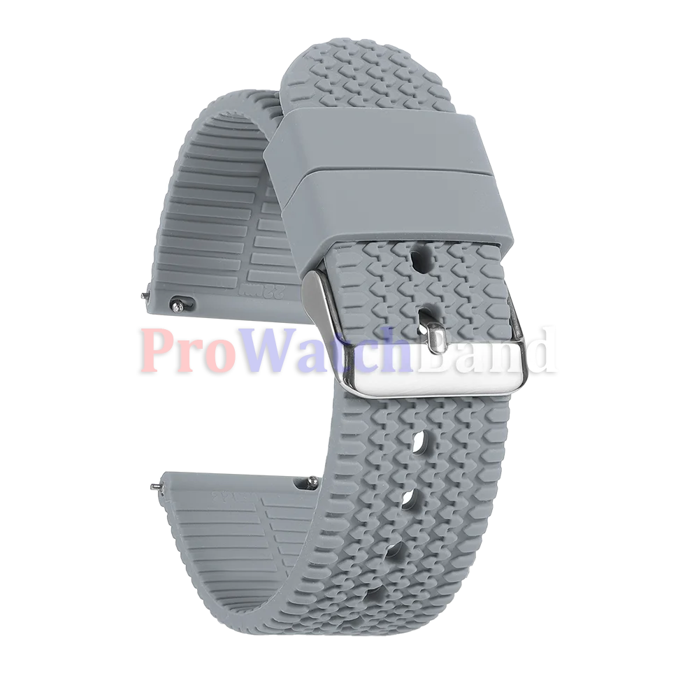 Men's Waterproof Soft Rubber Sport Watch Band Bracelet in Durable Silicone