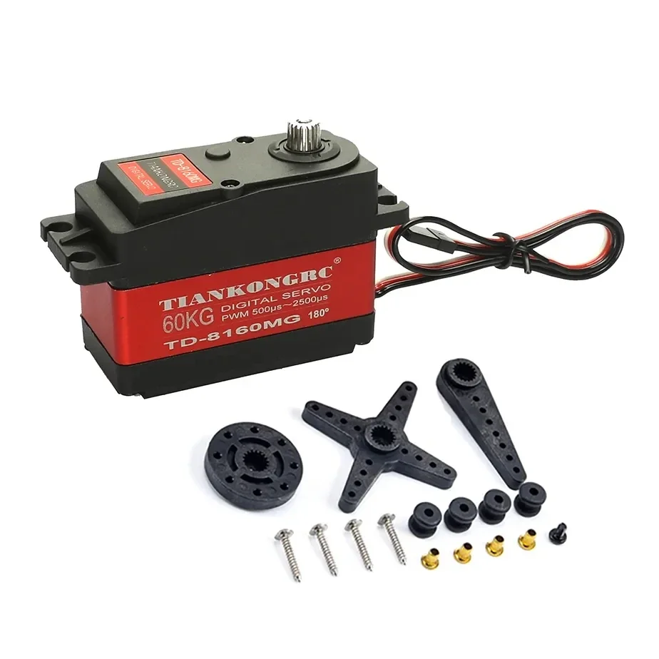 

High Torque 60KG Servo 180 / 270 Degree TD-8160MG Coreless Servo Digital Servo Mental Gear for RC large servo Car RC Robot