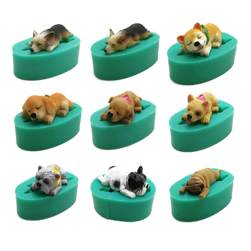 Corgi Silicone Dog Mold Plaster Pet Design Fondant Cake Mold Simulation 3d  Dog Concrete Mold Diy Resin Clay Mold - Baking Mold - AliExpress