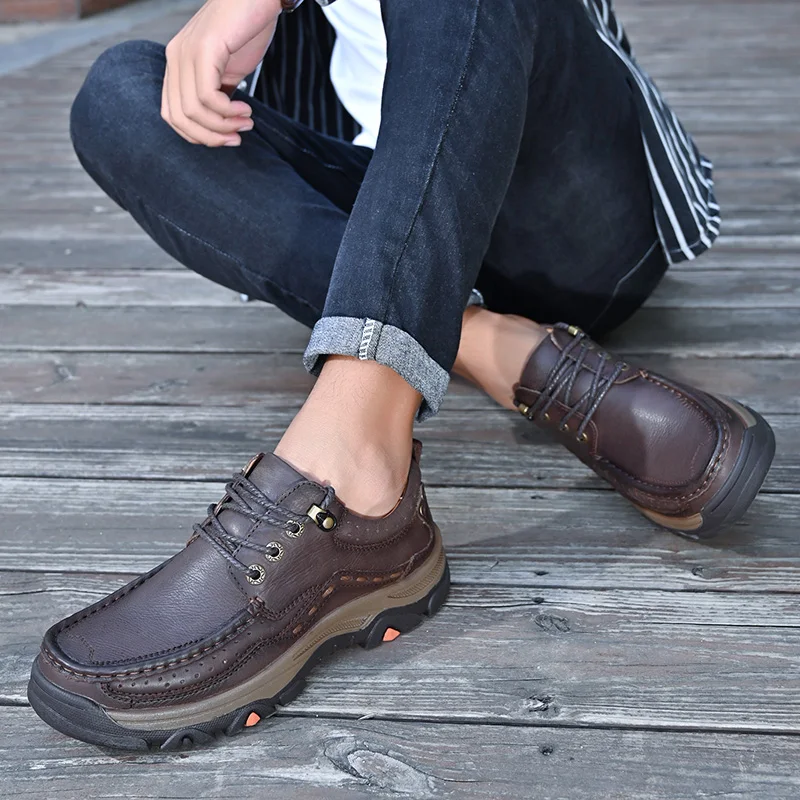 أحذية رجال الأعمال الرسمية الجديدة غير الرسمية - طبقة علوية من الجلد ناعمة ومريحة داخلية مع نعل مبطن وأحذية مداس غير قابلة للانزلاق