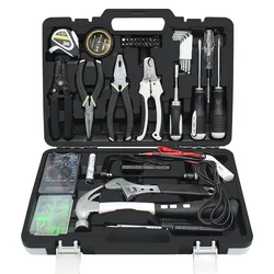 Ensemble d'outils d'électricien, boîte à outils de quincaillerie ménagère et de télécommunication, ensemble d'outils de réparation de voiture de 84 pièces 