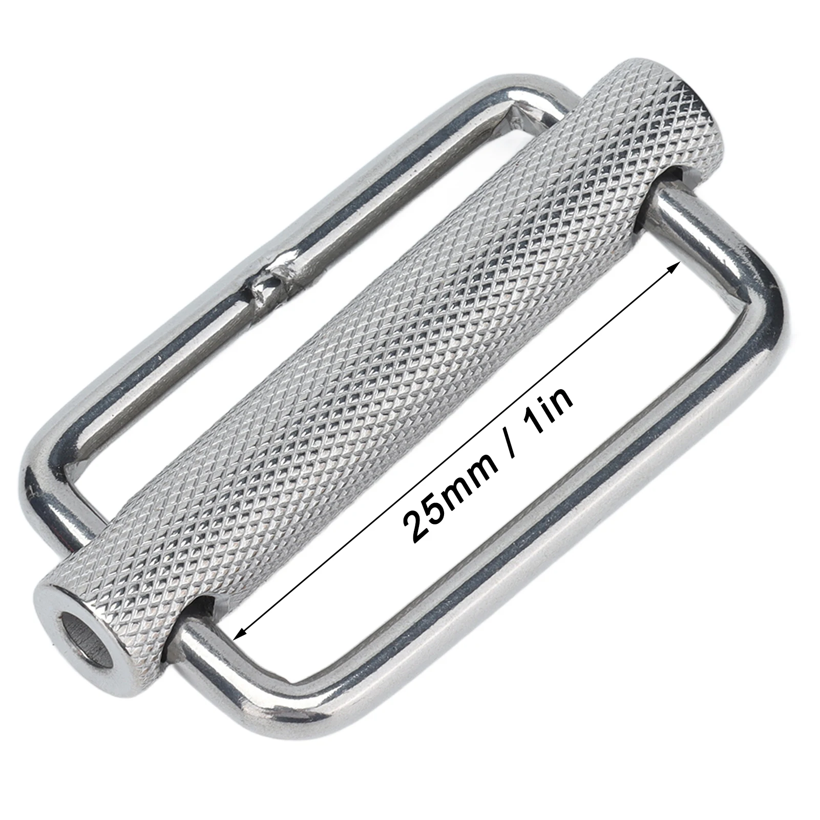 Slide Buckle 316 Stainless Steel Rectangle Adjustable Knurled Roller Belt Buckles 2Pcs gate buckle