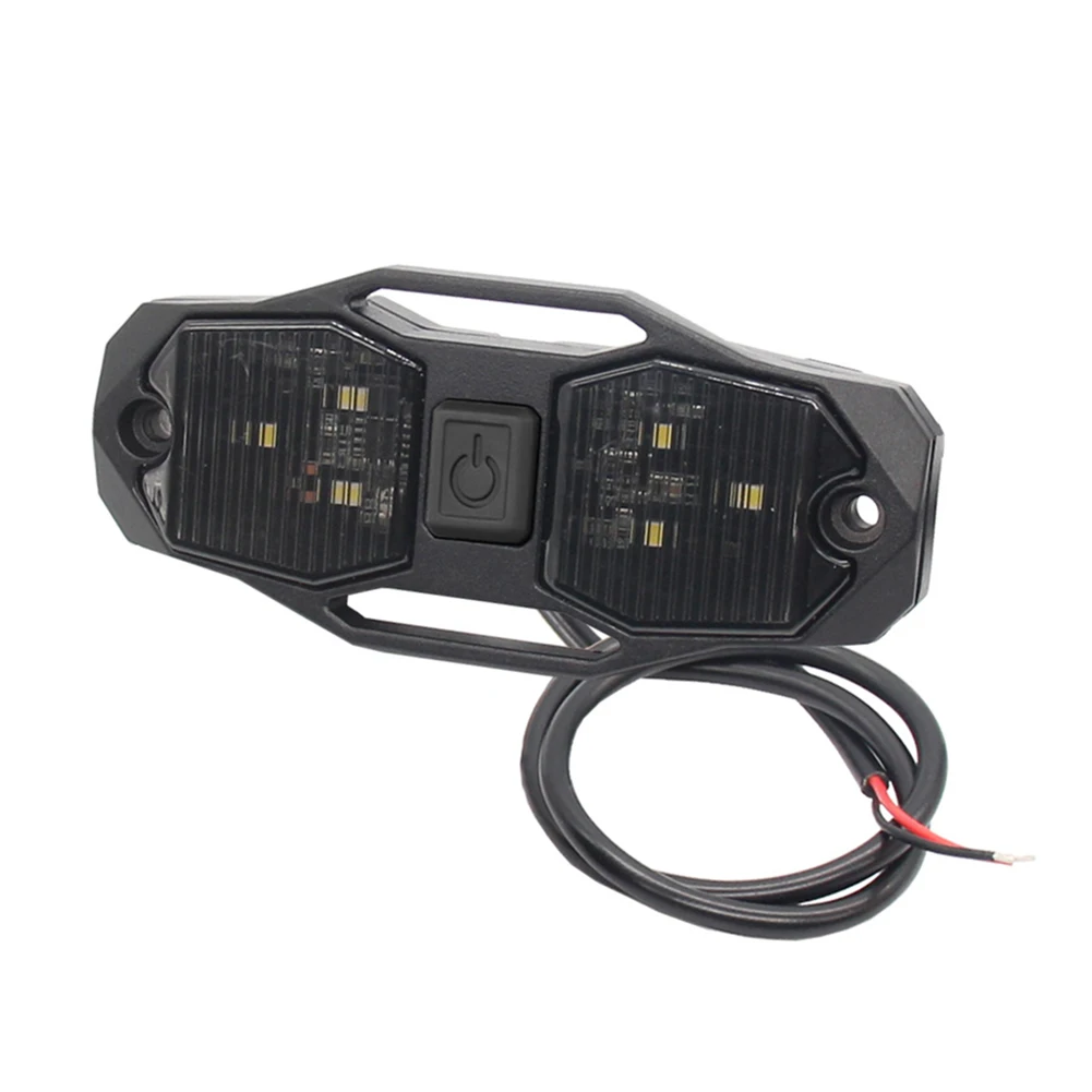 White Roll Bar Mount LED Dome Light Rock Light W/Switch For Polaris RZR UTV 4WD Car Excavator Pickup Wagon UTB Cab ATV SUV Bus