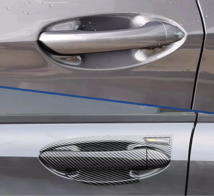 자동차 문짝 핸들 캐치 보호 캡 커버 트림, 탄소 섬유 외관, Trumpchi GAC 엠포우 2022 2023 외장 액세서리