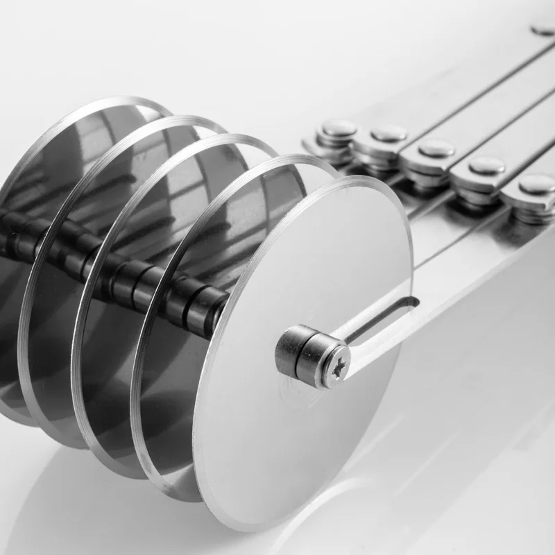 1/3/5/7 Wheels Cutter Dough Divider Side Pasta Knife Stainless Steel Roller Blade Adjustable Pizza Pastry Peeler Kitchen Tool