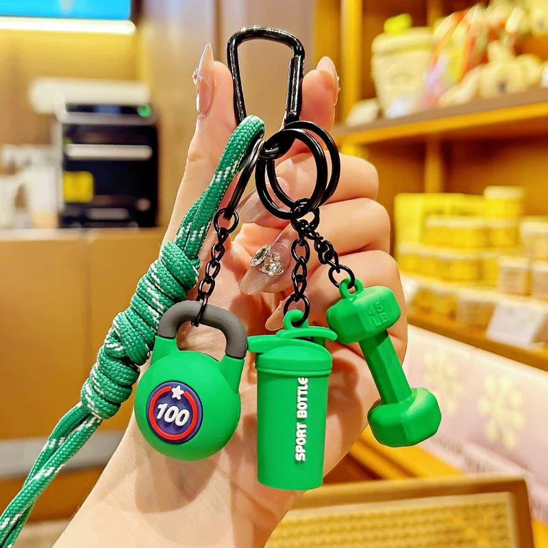 Fitness Keychain,Colorful Gym Bag Charm for Fitness Lovers, Motivational Fitness Gym Key ring,Workout Keychain Gifts