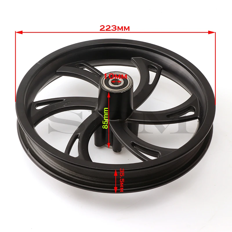 12 1/2X2 1/4 Wheel Tire & Inner Tube & Black Rim Set Fit for Electric scooters E-bike folding bicycles Motorcycle Accessories