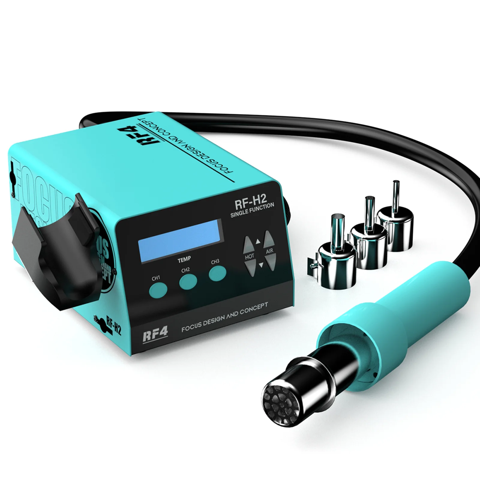 

RF4 RF-H2 1000W BGA Rework Station Hot Air Gun Soldering Digital Display Intelligent Desoldering To PCB Chip Repair