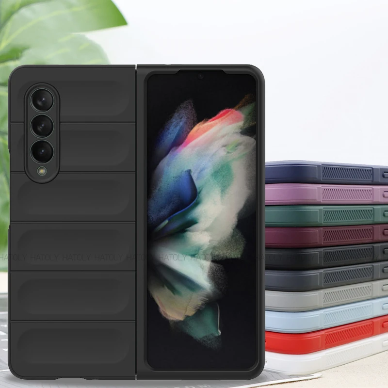 Per Samsung Galaxy Z Fold3 5G Custodia Samsung Galaxy Z Fold3 4 5 5G Cover Cover Posteriore Protettiva Antiurto Per Pc Opaca Di Lusso