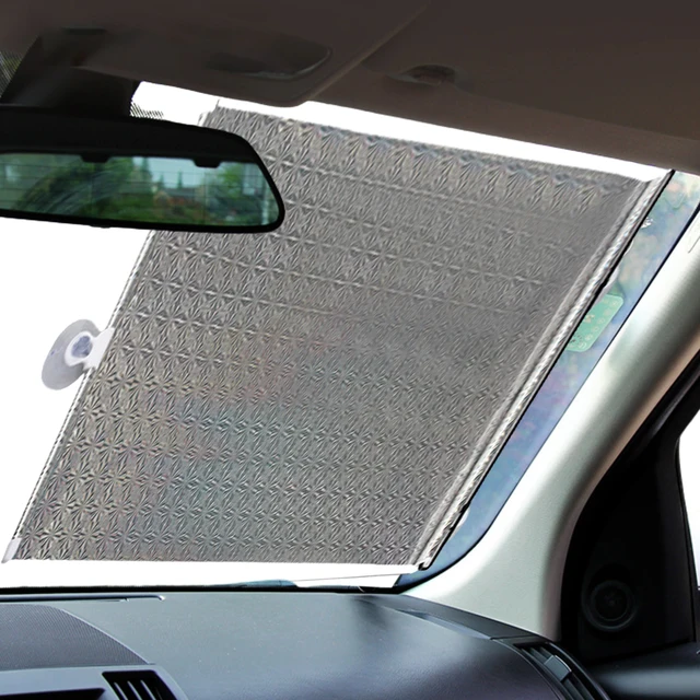 Convient pour Pare-soleil rétractable pliable pour voiture 60x130cm  protection solaire pour pare-brise rideau pour fenêtre avant et arrière