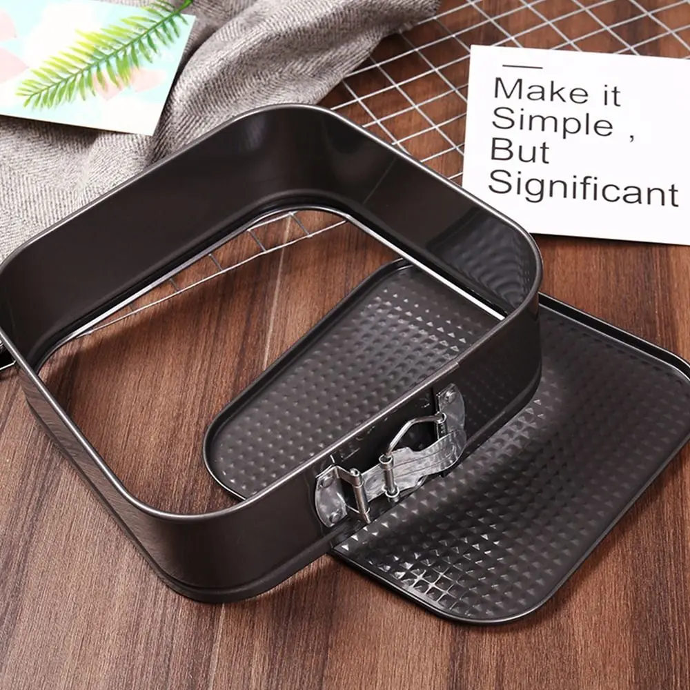 1Pcs New Carbon Steel Baking Mould Non-Stick Square Cake Baking Pan 7-12inch Leakproof Cake Mould for Home Kitchen Bakery