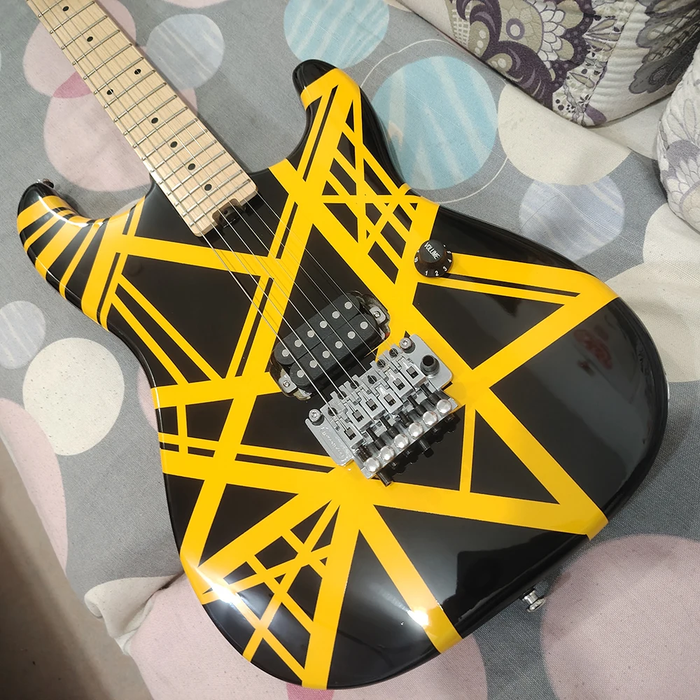 Yellow Wired Electric Guitar High Quality with Bottom Turbo Adjustment In Stock and Ping