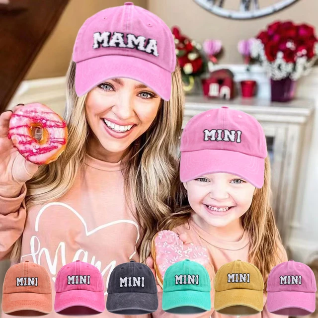 Fashion Mother and Daughter Baseball Hat Wide Brim Letters