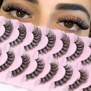 3Boxes(30Pairs) False Eyelashes 6D Super Fluffy Wispy Fake Eyelashes Cat Eye Effect Dramatic Lashes Eyelash Extension Makeup 1