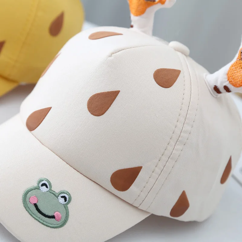 New Cartoon Tiger Baby Baseball Cap Summer Girls Sun Cap Boys Visor Cap Bonnet Infant Cute Ear Cotton Baby Hat child safety seat