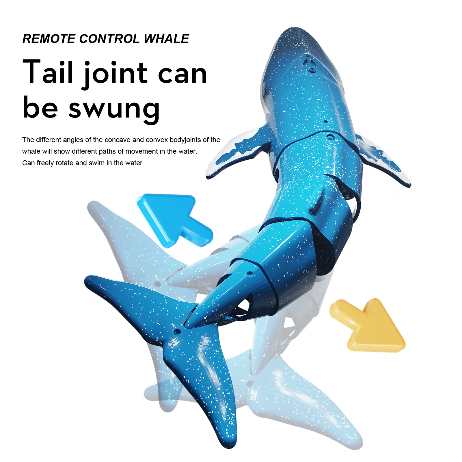B4 2.4G Mini RC Water Spray Dive Whale Dual Propellerf Drive Waterproof Wireless Remote Control Whale Shark Gifts Toys for child 3