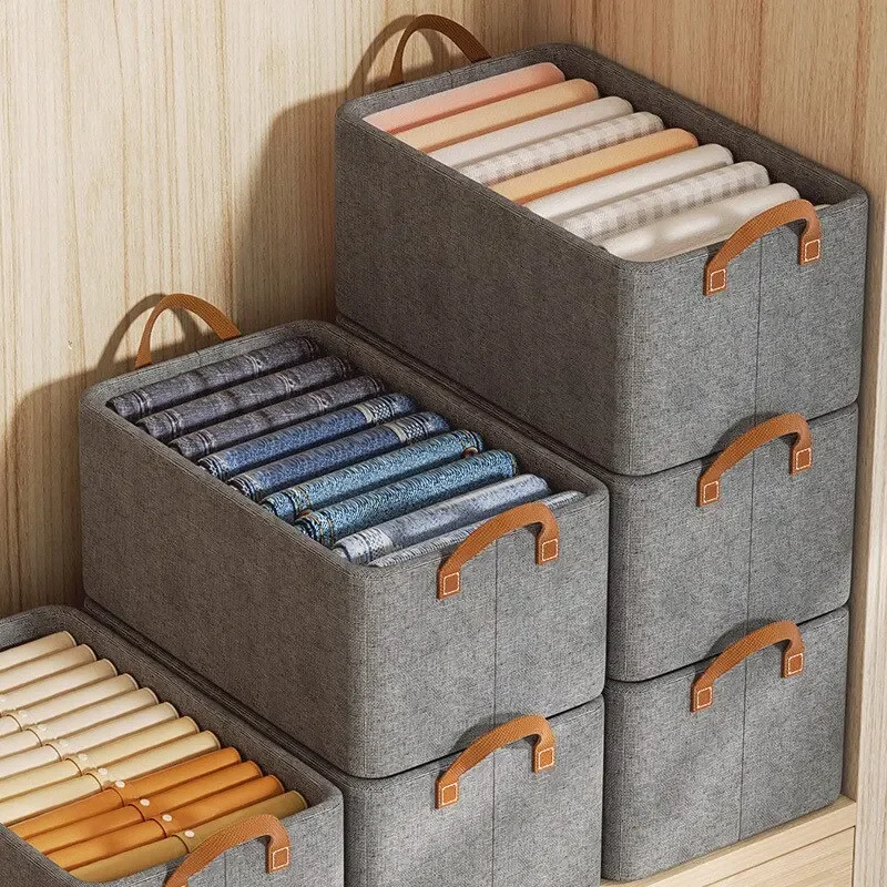 3/2pcs Dustproof Clothes Quilts Storage Bag Organizers with Handle Non-woven Saving Space Bag Travel Storage Bedroom Bedding Bag 2