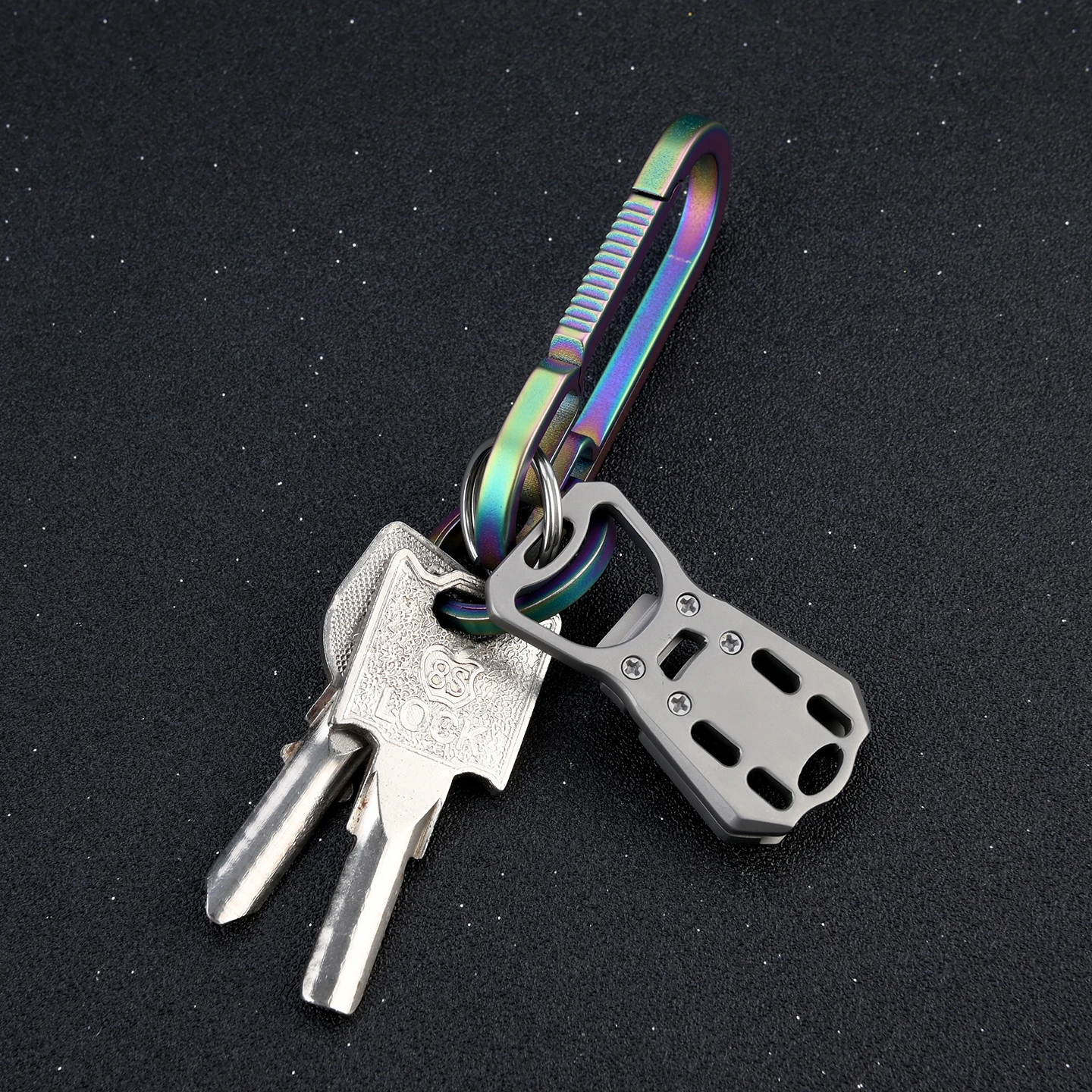 Ultra Light Titanium Alloy Mini Bottle Opener Multifunctional Keychain Bottle Opener Mini portable keychain